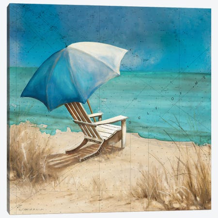 Retreat to the Beach I Canvas Print #CRO1046} by Carol Robinson Art Print