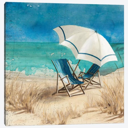 Retreat to the Beach II Canvas Print #CRO1047} by Carol Robinson Art Print