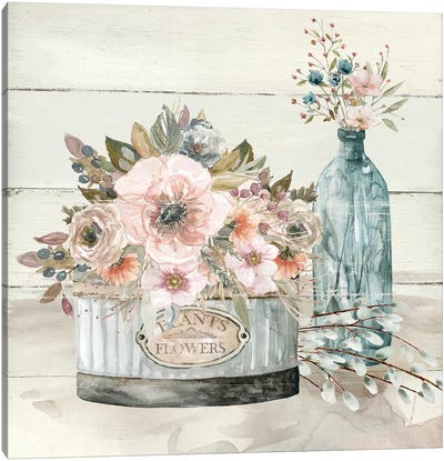 BEAUTIFUL RUSTIC FLORAL CANVAS PICTURE #60 STUNNING SHABBY CHIC ROMANTIC CANVAS 