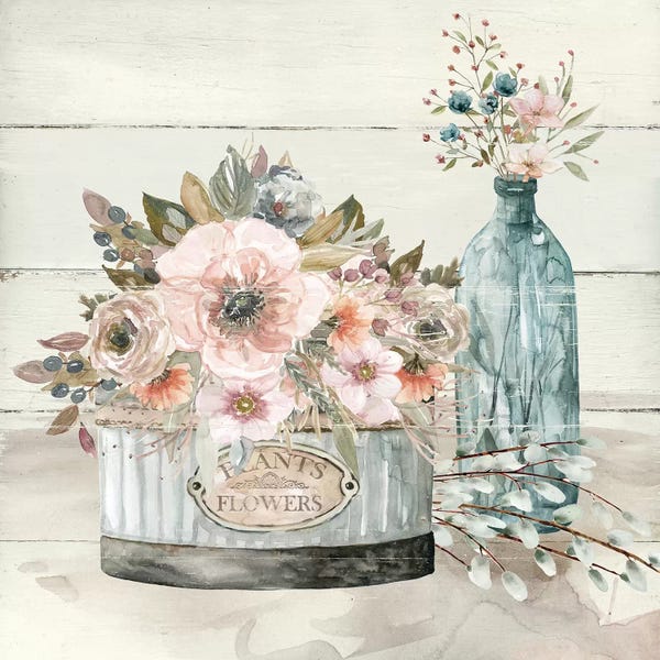 Still Life: Shiplap Plants & Flowers by Carol Robinson