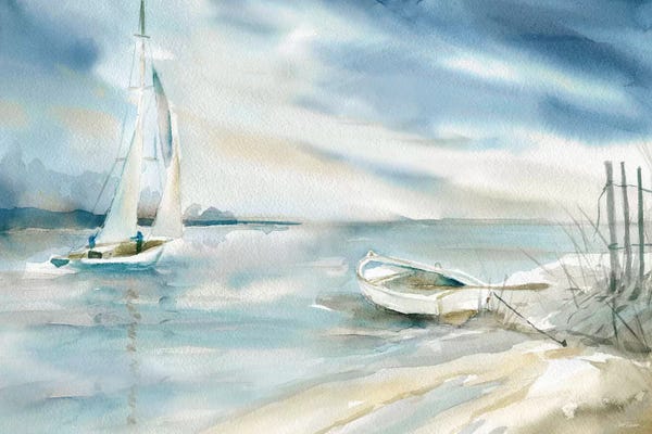 Nautical Living Room: Subtle Sail by Carol Robinson