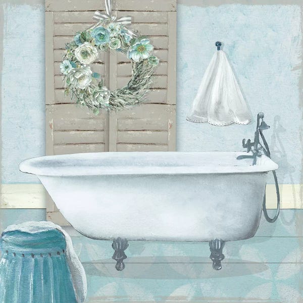 Interiors: Teal Bath II by Carol Robinson