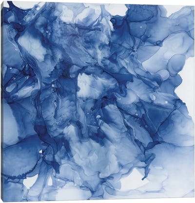 Beyond The Deep II Canvas Art Print - Blue Abstract Art