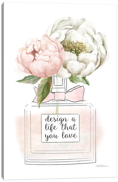 Floral Fragrance II Canvas Art Print - Perfume Bottle Art