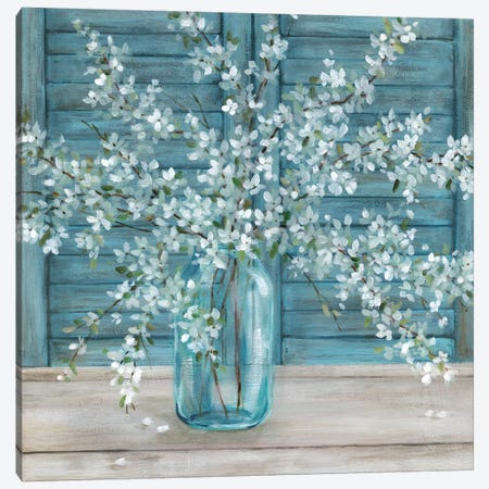 Shuttered Blossoms Canvas Print #CRO1137} by Carol Robinson Canvas Art Print