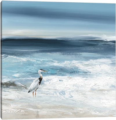 Tidal Fishing I Canvas Art Print - Large Coastal Art