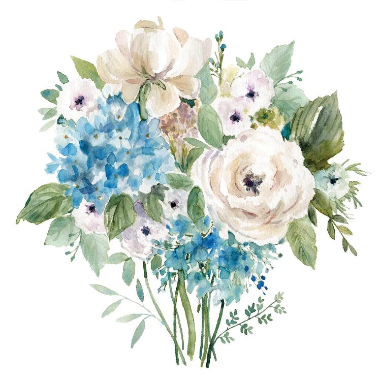 Blue and White Bouquet I