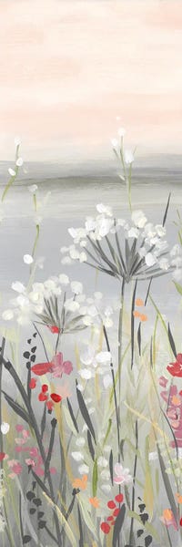 Panoramic Vertical: Blushing Wildflowers II by Carol Robinson