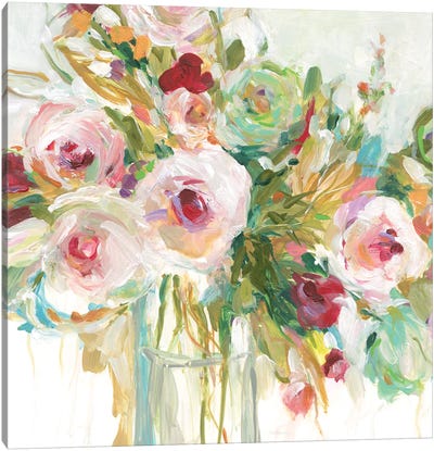 Floral Abandon Canvas Art Print - Bouquet Art