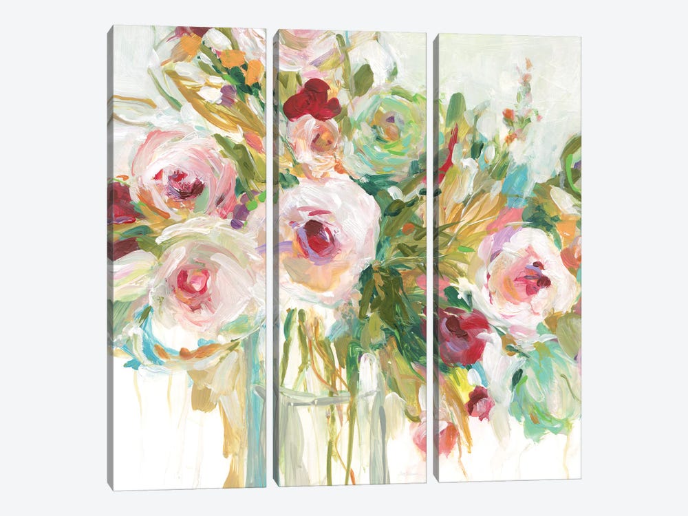 Floral Abandon by Carol Robinson 3-piece Canvas Print