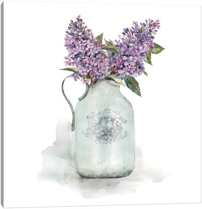 French Lilacs Canvas Art Print - Modern Farmhouse Décor