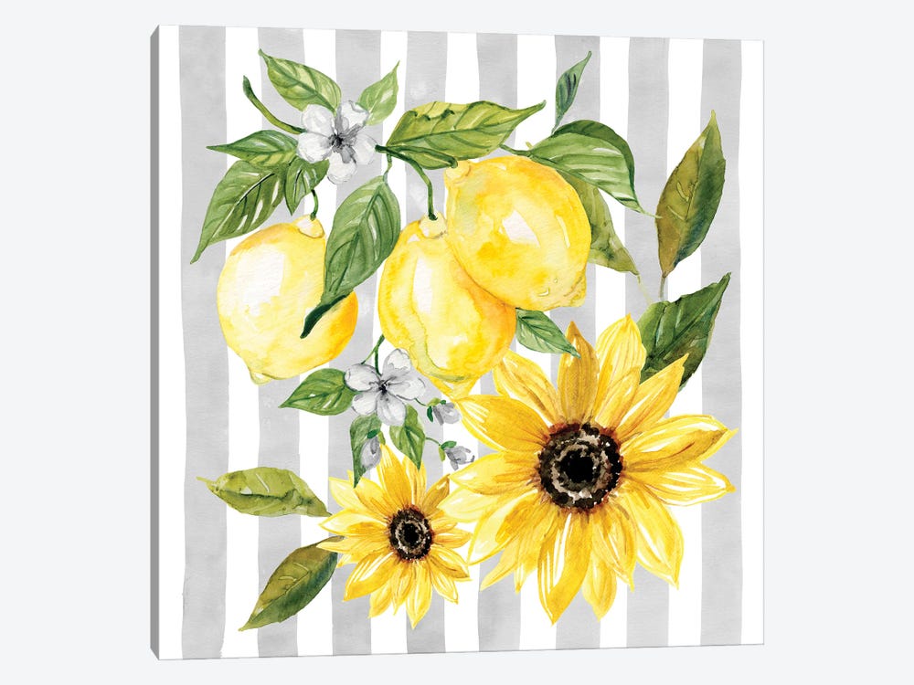 Lemons and Sunflowers II by Carol Robinson 1-piece Canvas Artwork