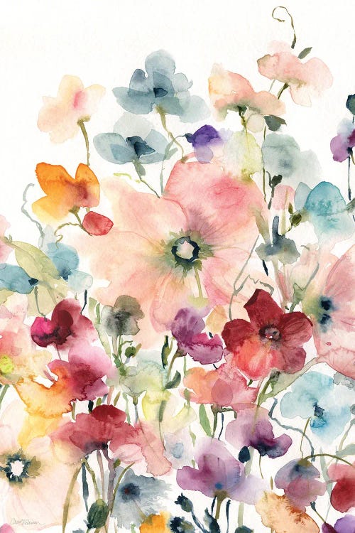 Poppies and Sweetpeas by Carol Robinson wall art