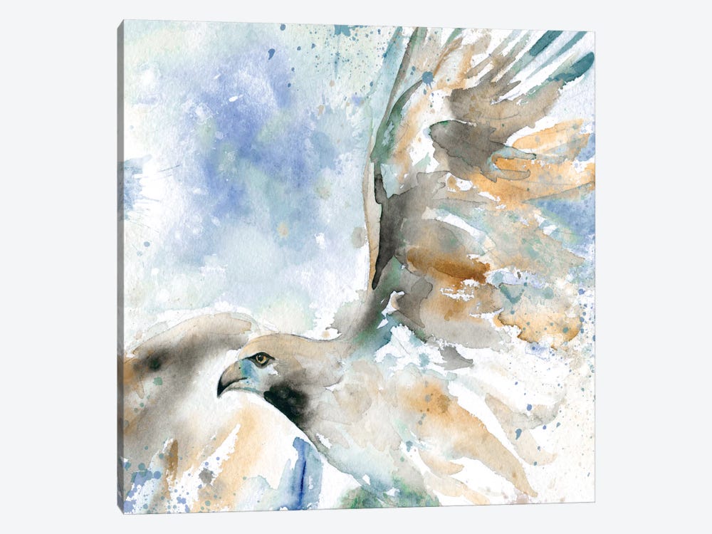 Hawk On Blue 1-piece Canvas Print