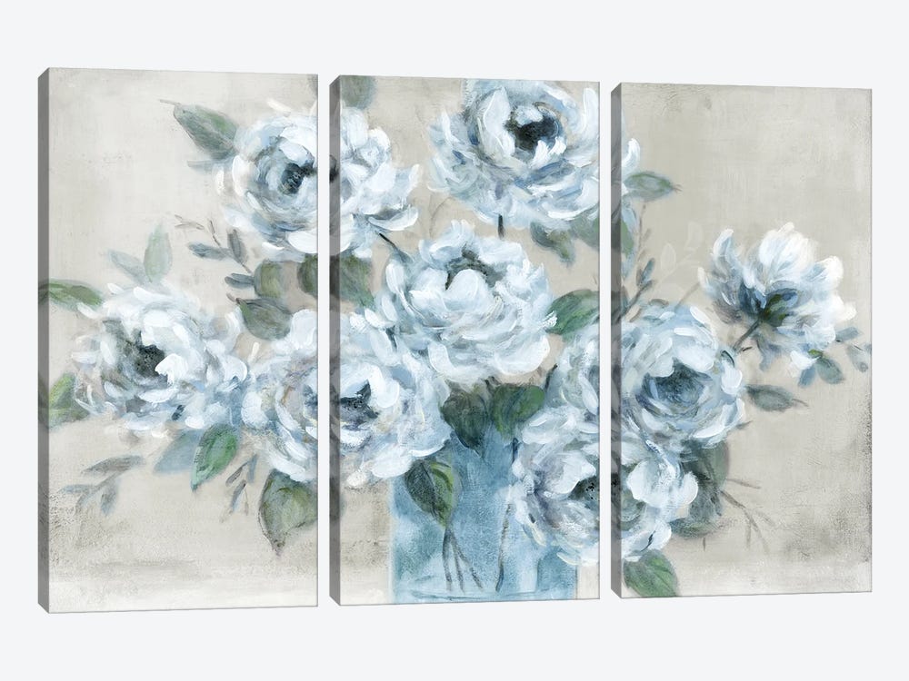 Tender Roses by Carol Robinson 3-piece Canvas Art Print