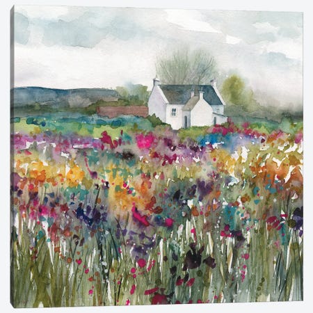 Wildflower Cottage Canvas Print #CRO1216} by Carol Robinson Canvas Artwork