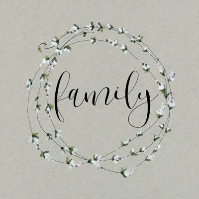 Bouquet of Grace Family Wreath by Carol Robinson canvas print