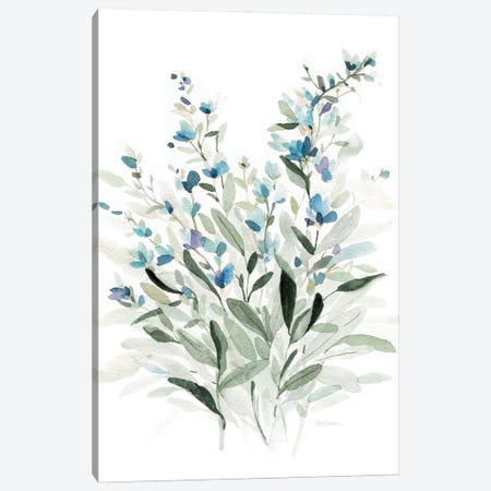 Delicate Blue Botanical I Canvas Print #CRO1254} by Carol Robinson Canvas Art