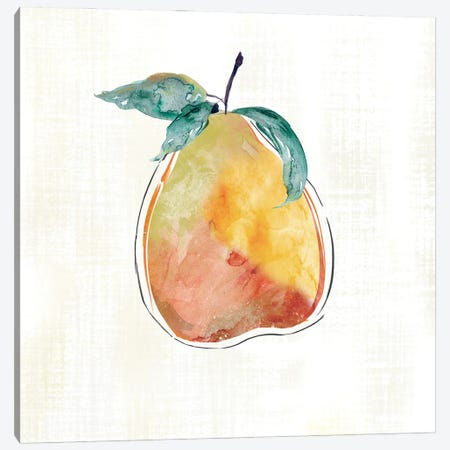 Happy Pear Canvas Print #CRO1267} by Carol Robinson Art Print