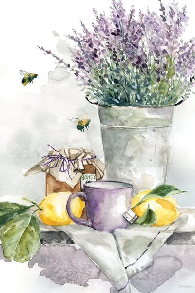 Lavender Lemon and Honey Tea by Carol Robinson framed wall art