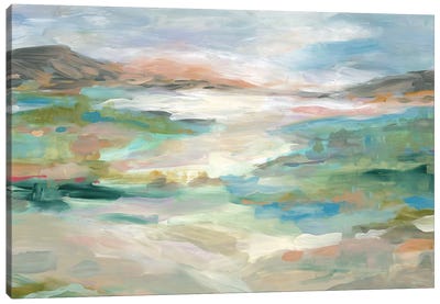 Lush Valleys Canvas Art Print - Large Minimalist Art