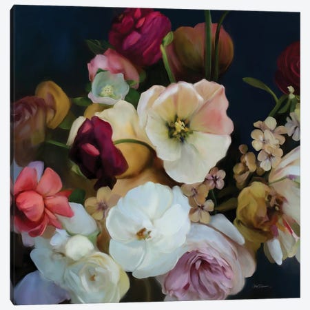Royal Bouquet Canvas Print #CRO1291} by Carol Robinson Canvas Art Print