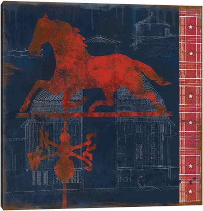 Horse Vane Canvas Art Print - Country Décor