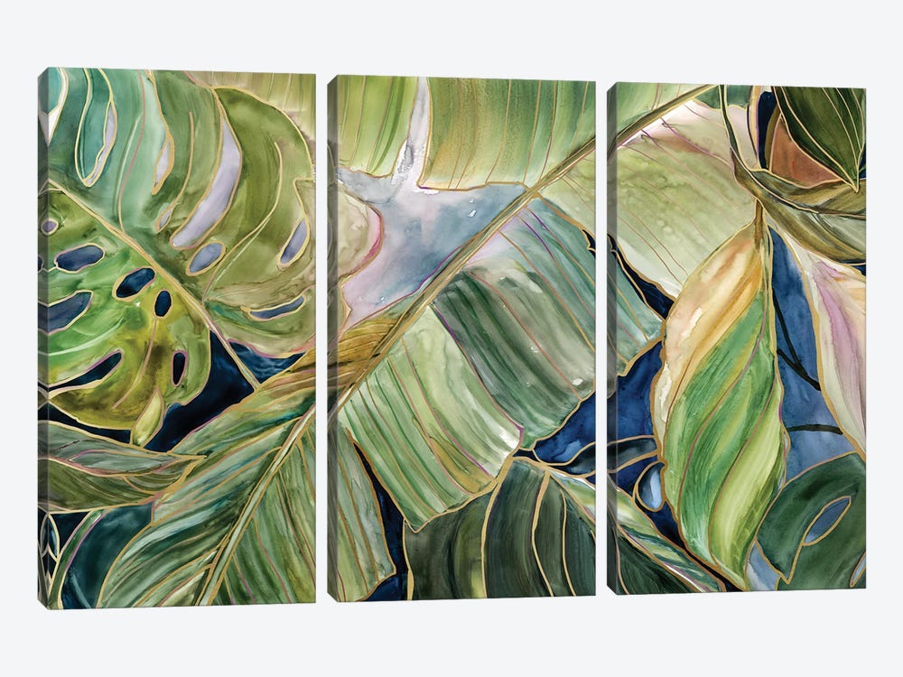 Sun Tipped Tropicals by Carol Robinson 3-piece Canvas Art Print