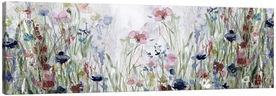 Wildflower Fields Canvas Art Print - Garden & Floral Landscape Art
