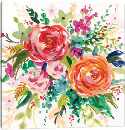 Bright Bouquet I Canvas Art Print