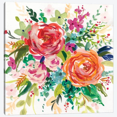 Bright Bouquet I Canvas Print #CRO131} by Carol Robinson Canvas Art Print