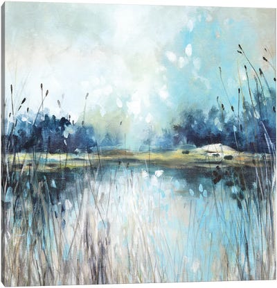 Lake Views Canvas Art Print - Coastal & Ocean Abstract Art