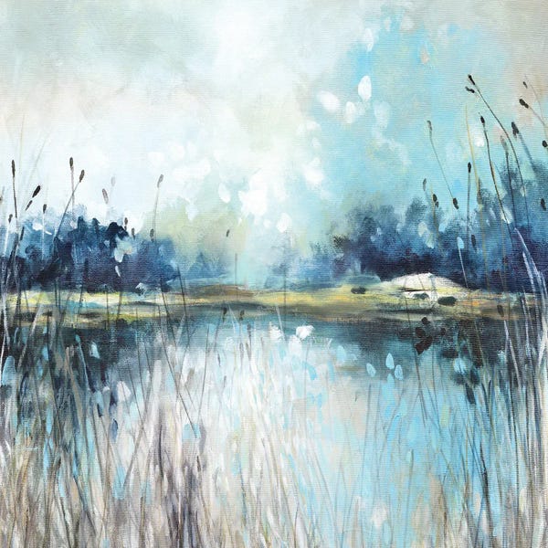 Large Art for Bathroom - Canvas Prints: Lake Views by Carol Robinson