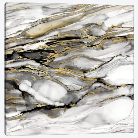 Marbled Gold I Canvas Print #CRO1325} by Carol Robinson Canvas Art