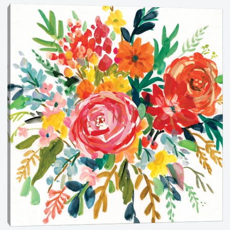 Bright Bouquet II Canvas Print #CRO132} by Carol Robinson Art Print