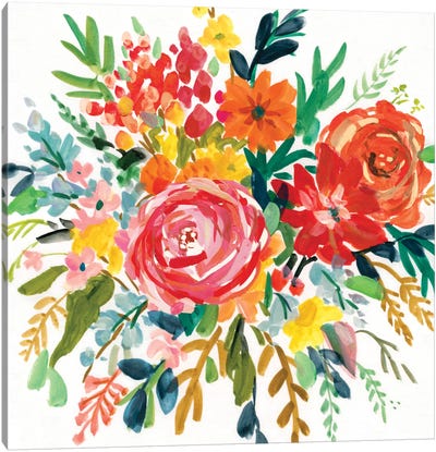 Bright Bouquet II Canvas Art Print - Carol Robinson