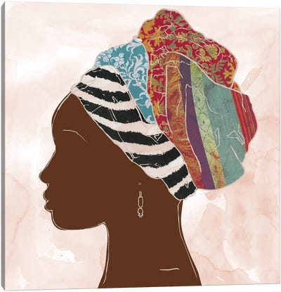 African Portrait II Canvas Art Print - Black History Month