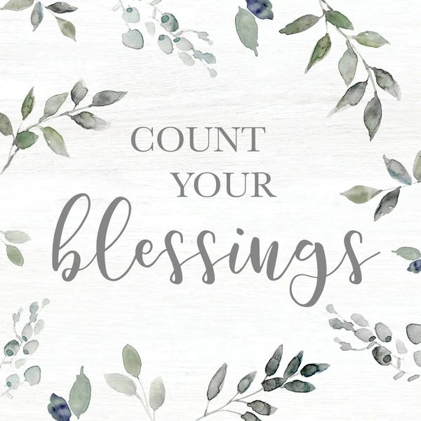 Gratitude: Blessings Greenery by Carol Robinson