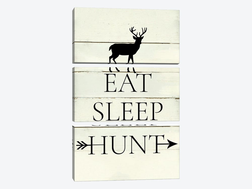 Eat Sleep Hunt 3-piece Canvas Art Print