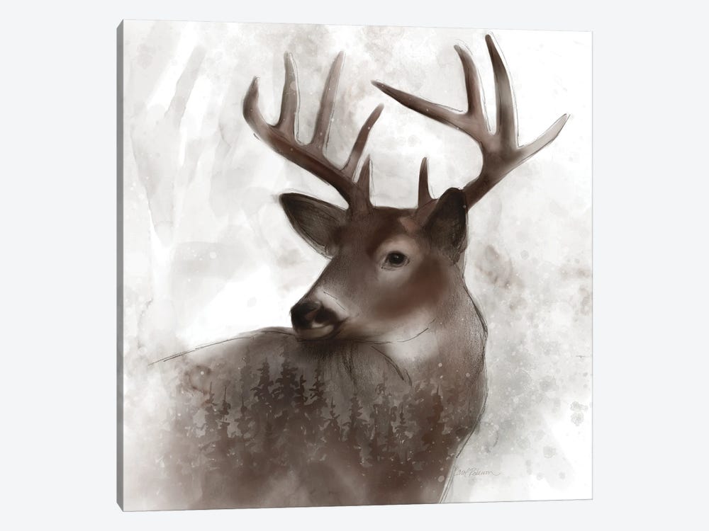 Forest Deer by Carol Robinson 1-piece Canvas Artwork