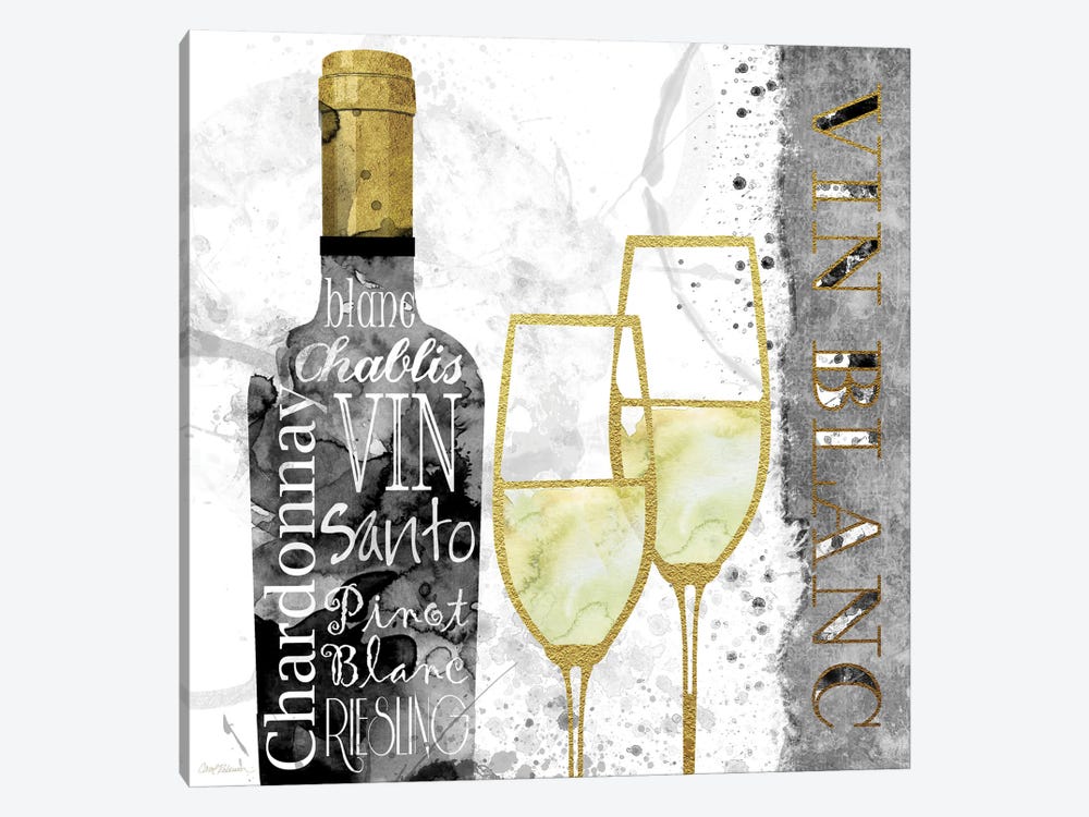 Glam White Wine by Carol Robinson 1-piece Canvas Print