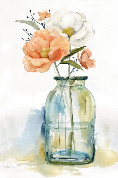 Modern Farmhouse Living Room: Simple Blossoms II by Carol Robinson