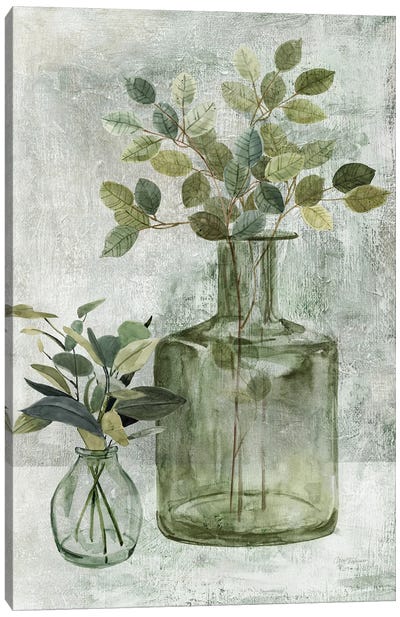 Simply Green II Canvas Art Print - Botanical Still Life