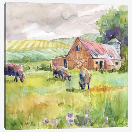Spring Barn Canvas Print #CRO1408} by Carol Robinson Canvas Art