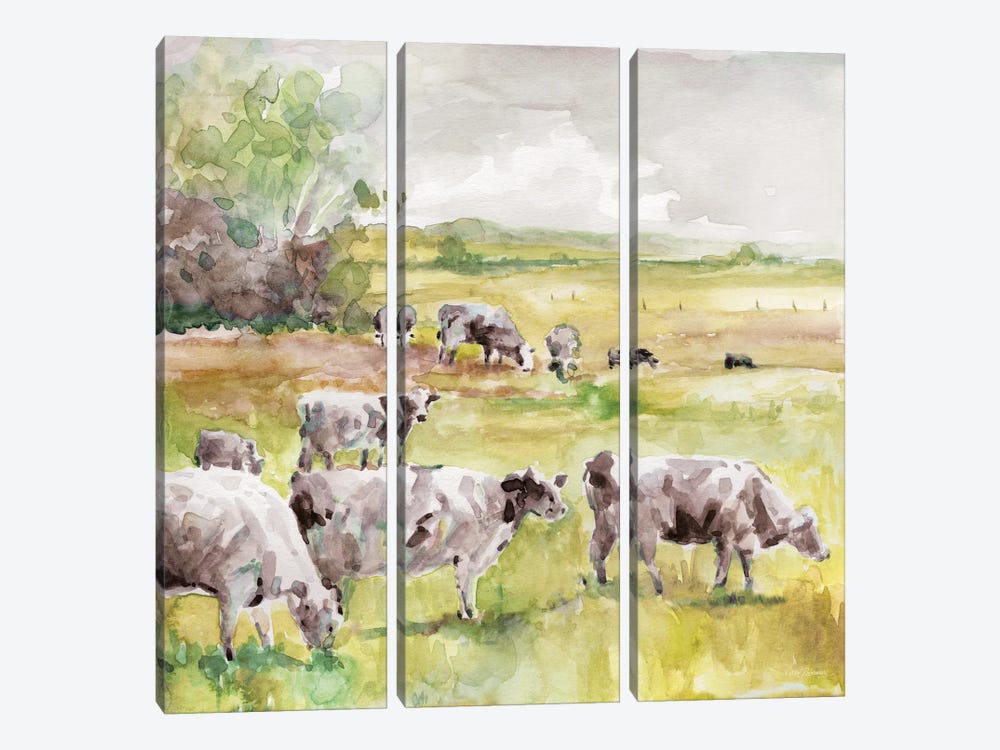 Spring Herd by Carol Robinson 3-piece Canvas Art Print
