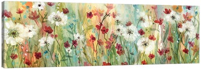 Sunny And Wild Canvas Art Print - Watercolor Flowers