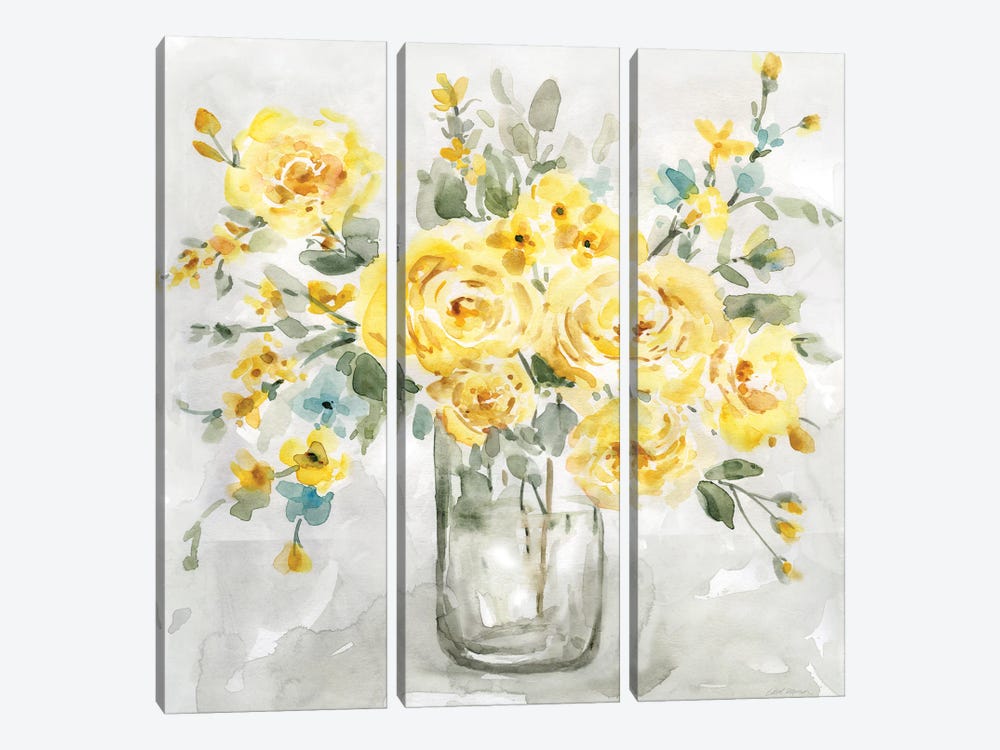 Sunshine Bouquet II by Carol Robinson 3-piece Canvas Print