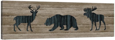 Woodland Trio Canvas Art Print - Moose Art