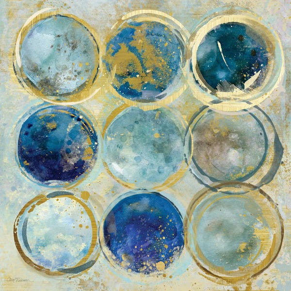 Teal Abstract Art: Alignment III by Carol Robinson