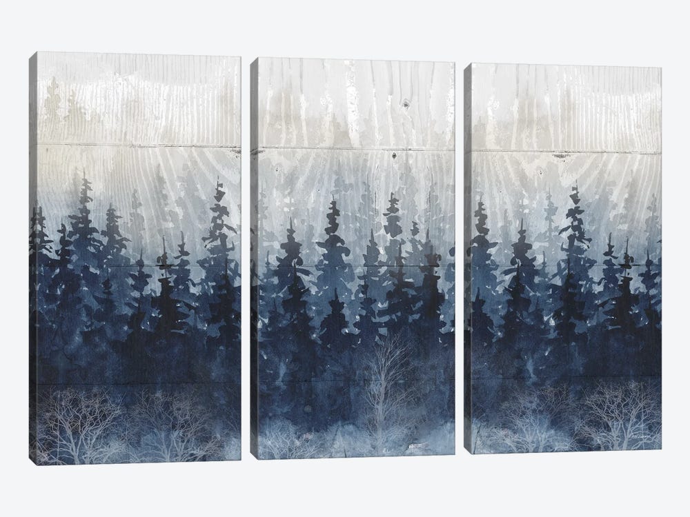 Misty Indigo Forest by Carol Robinson 3-piece Canvas Art